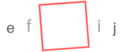 Personal logo. Letters efghij with gh bolded and boxed with an orange square